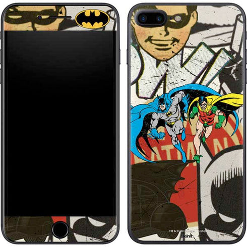 DC Comics Batman and Robin Vintage Action Pose iPhone 8 Plus Skin